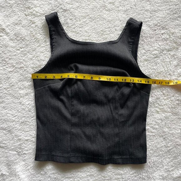 Vintage 90s Pinstripe Sleeveless Top - Picture 5 of 6